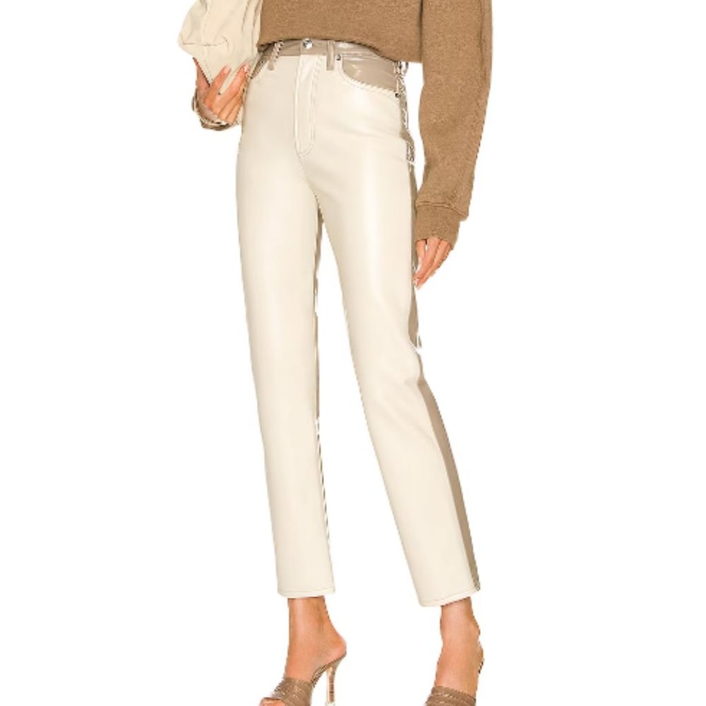 Agolde Two-Tone '90s Leather Pants